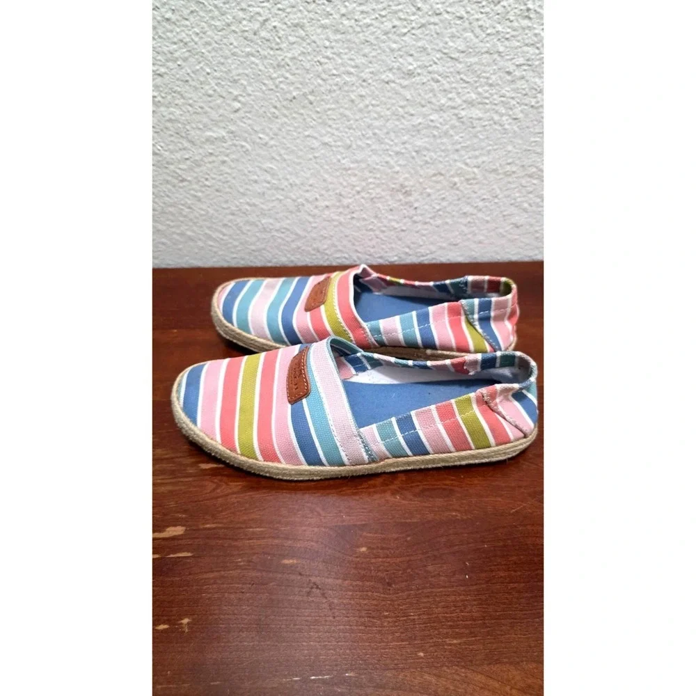 Coach‎ Women's Striped Canvas Espadrilles Slip-On Shoes Multicolor Size 6B